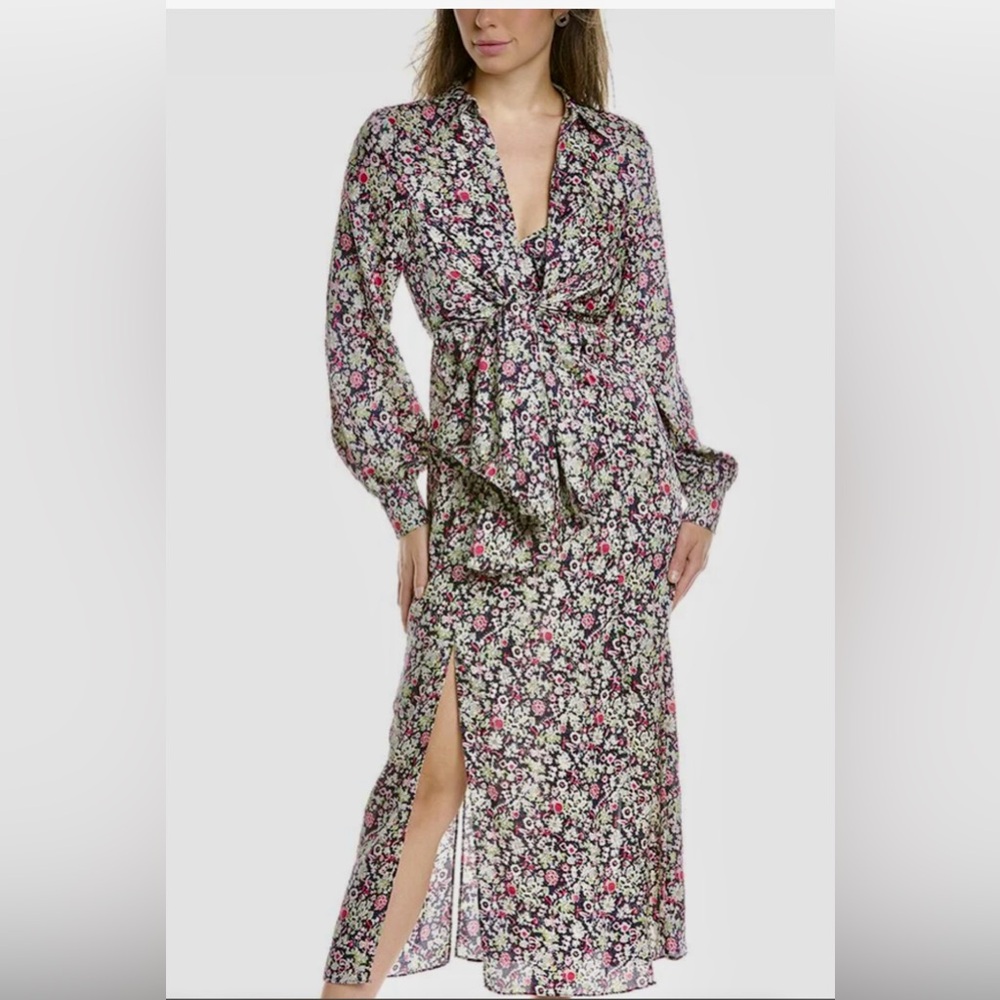 Cinq A Sept Navy floral midi dress